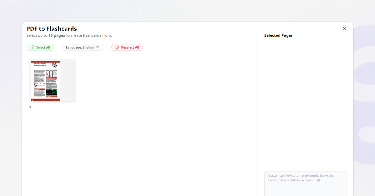 PDF To Flashcards