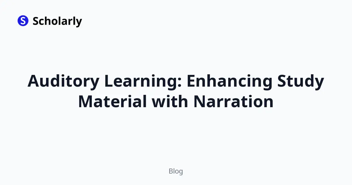 Auditory Learning: Enhancing Study Material with Narration editorial illustration