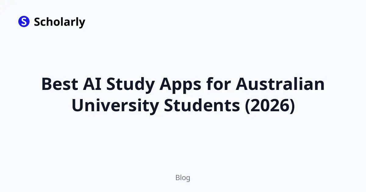 Best AI Study Apps for Australian University Students (2026)