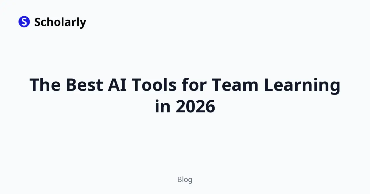 The Best AI Tools for Team Learning in 2026
