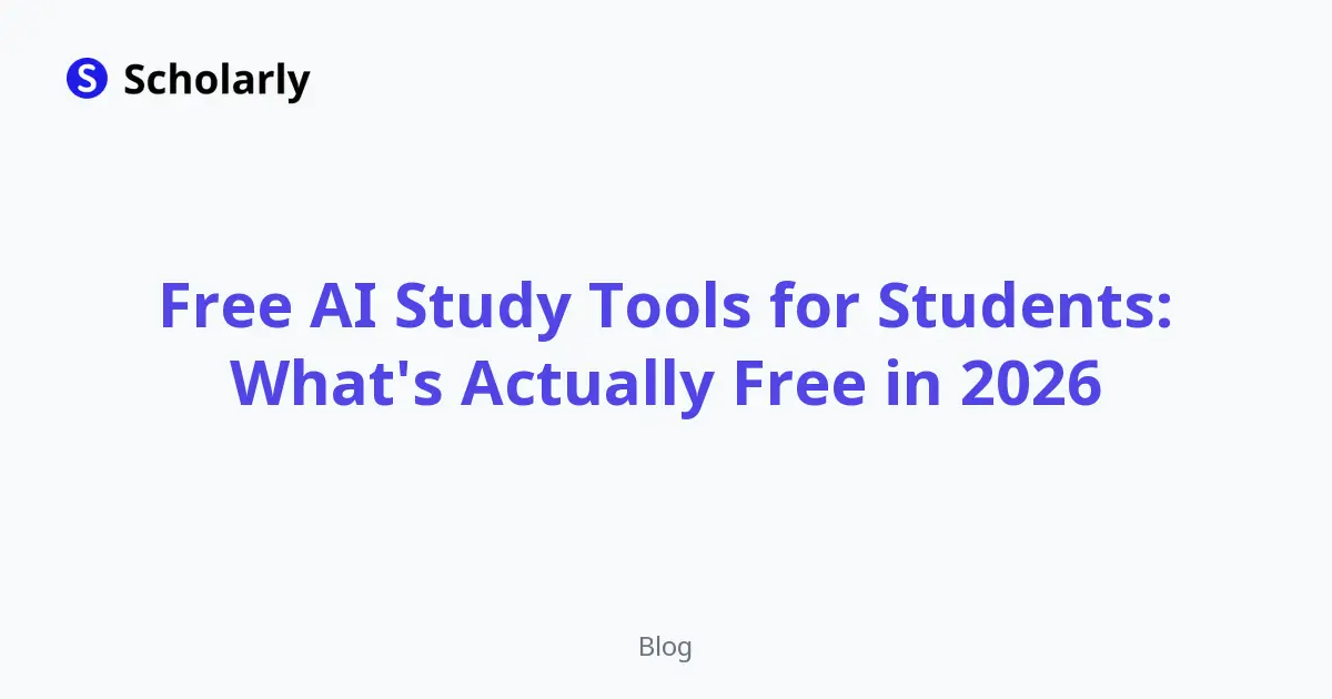 Free AI Study Tools for Students: What's Actually Free in 2026