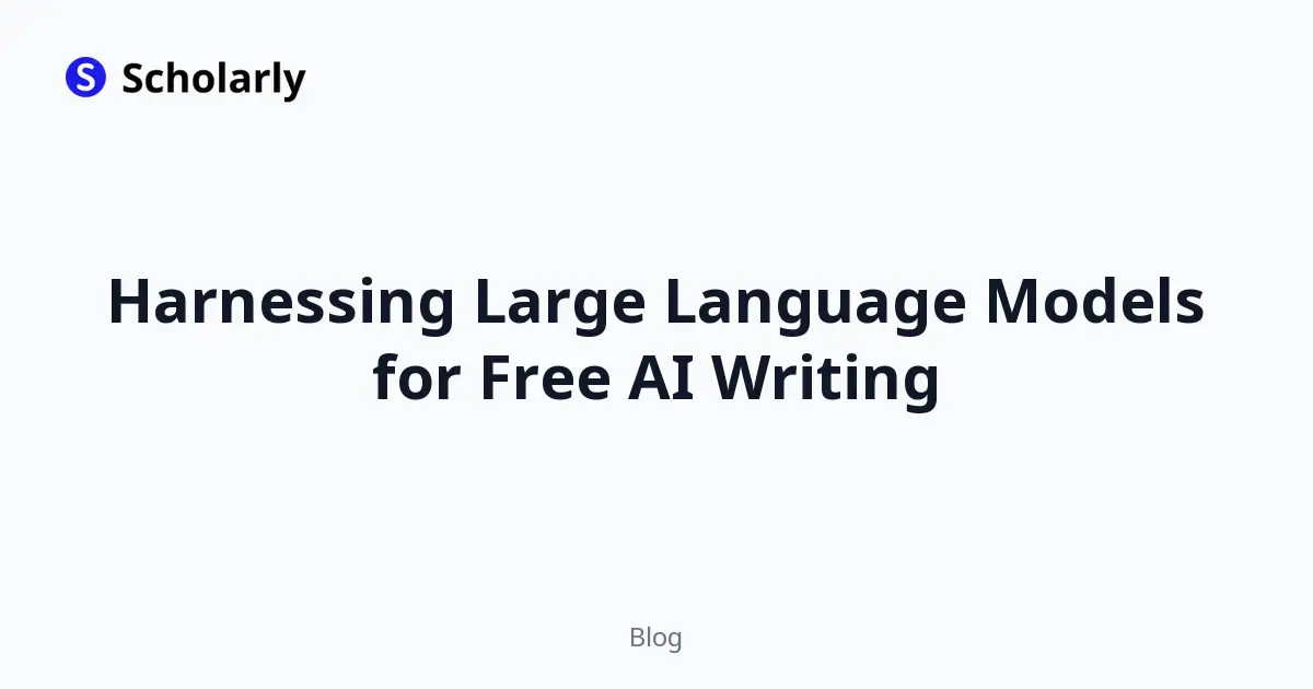 Harnessing Large Language Models for Free AI Writing