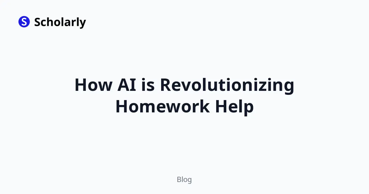 How AI is Revolutionizing Homework Help