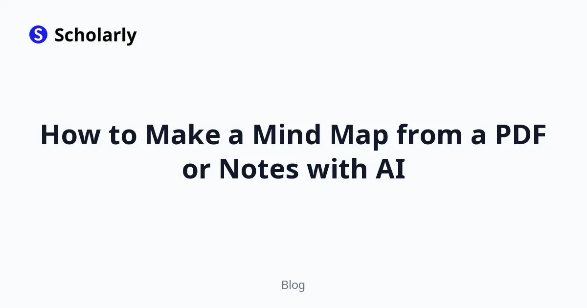 How to Make a Mind Map from a PDF or Notes with AI