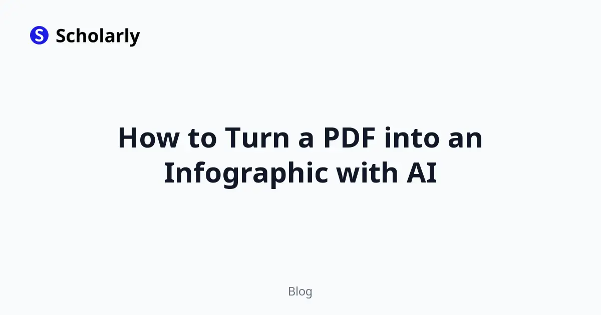 How to Turn a PDF into an Infographic with AI