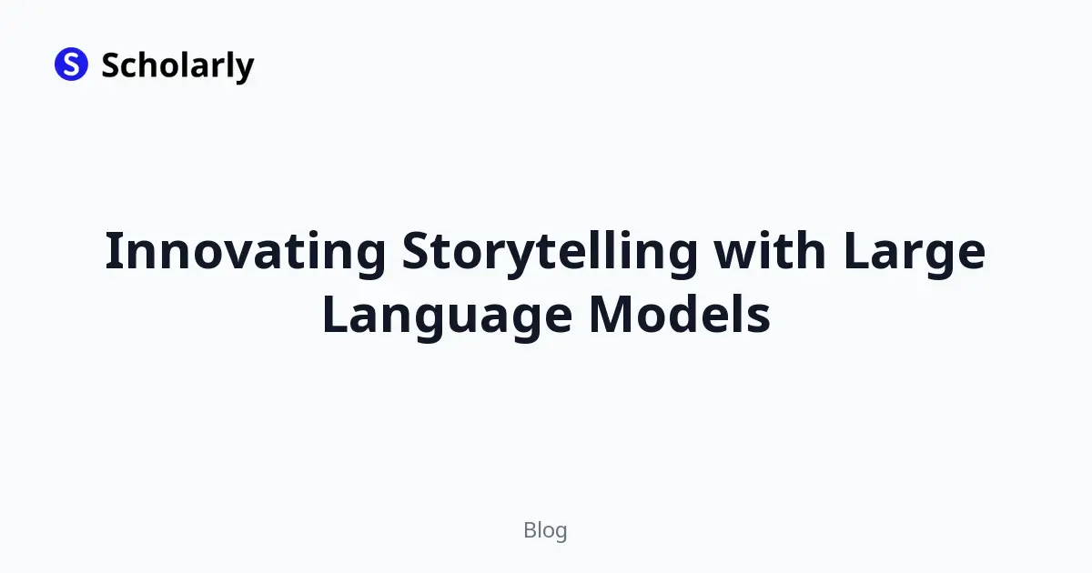 Innovating Storytelling with Large Language Models