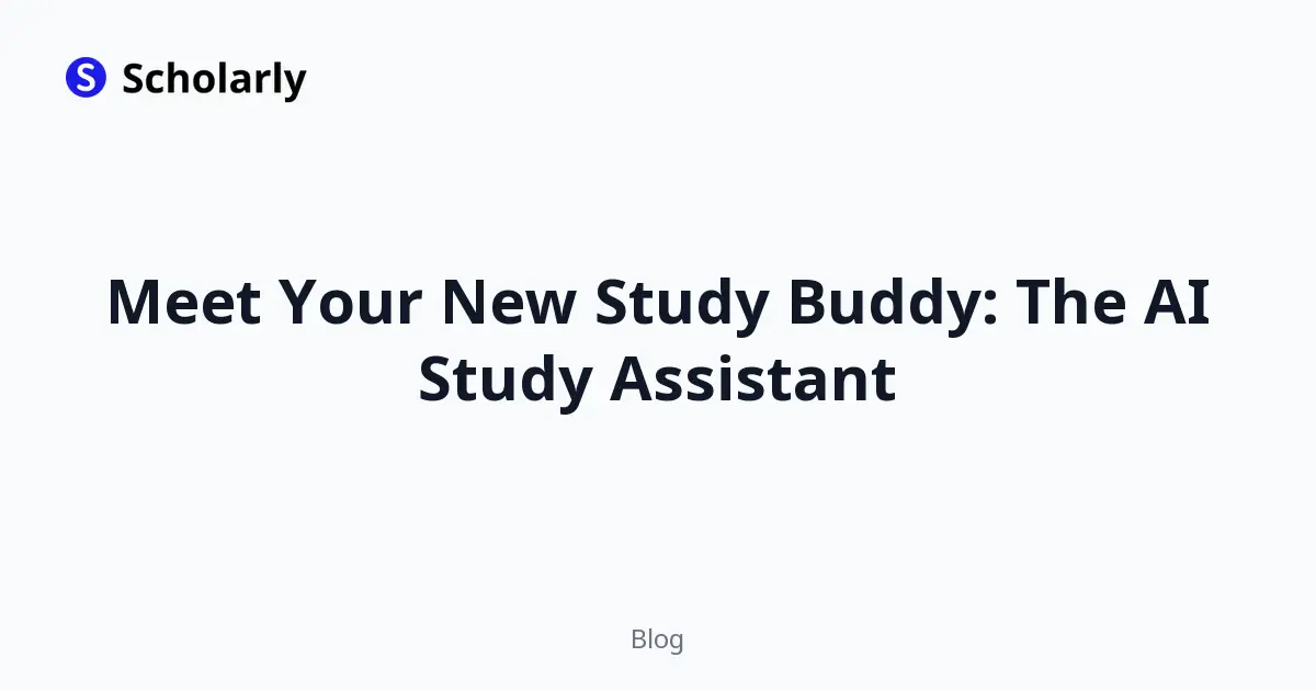 Meet Your New Study Buddy: The AI Study Assistant