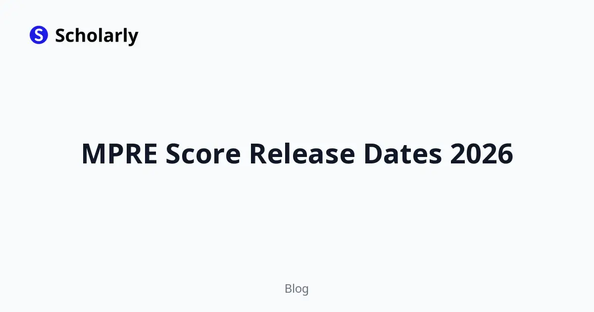 MPRE Score Release Dates 2026