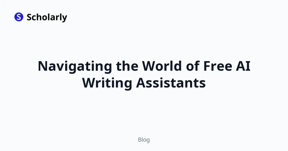 Navigating the World of Free AI Writing Assistants