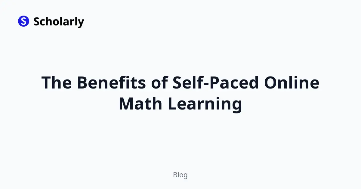 The Benefits of Self-Paced Online Math Learning