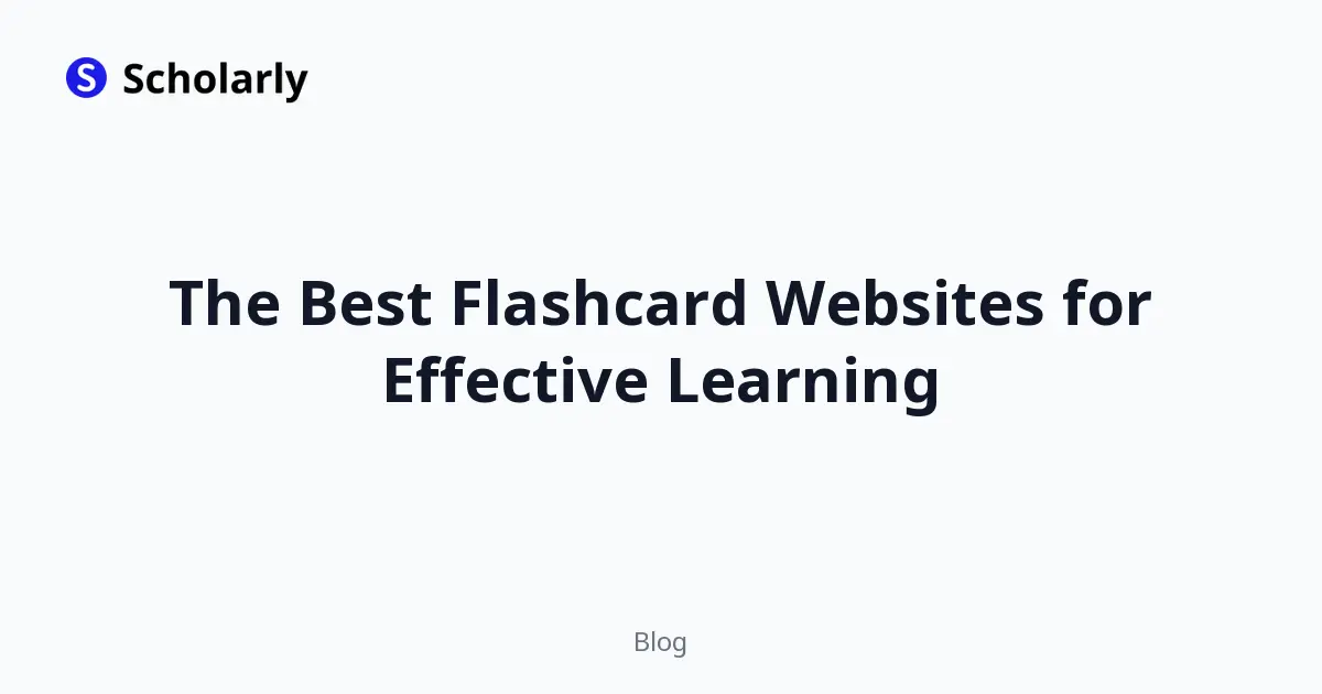 The Best Flashcard Websites for Effective Learning