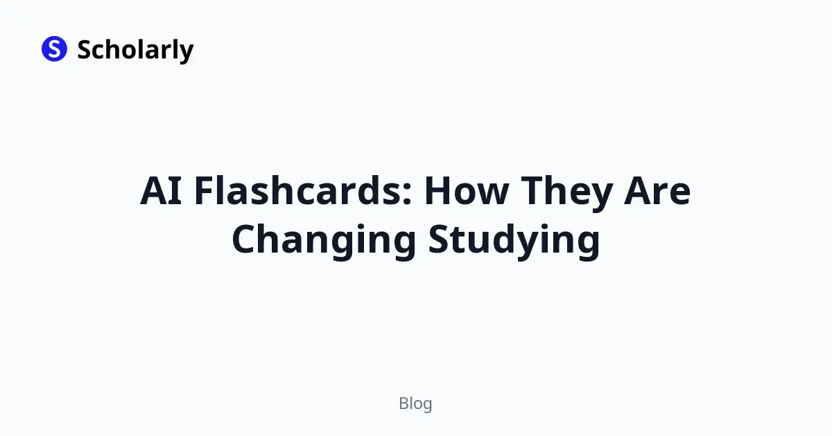 AI Flashcards: How They Are Changing Studying