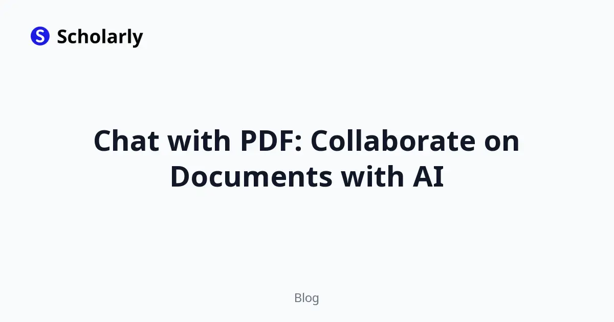 Chat with PDF: Collaborate on Documents with AI