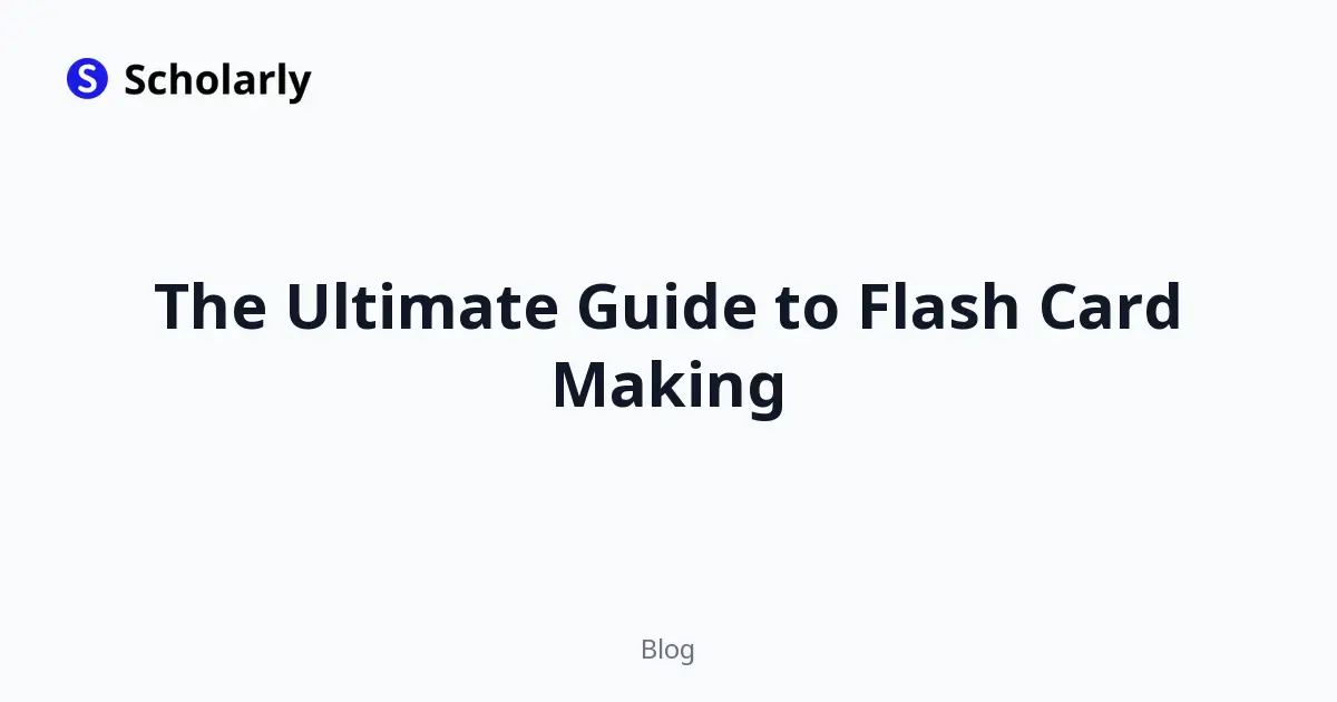 The Ultimate Guide to Flash Card Making