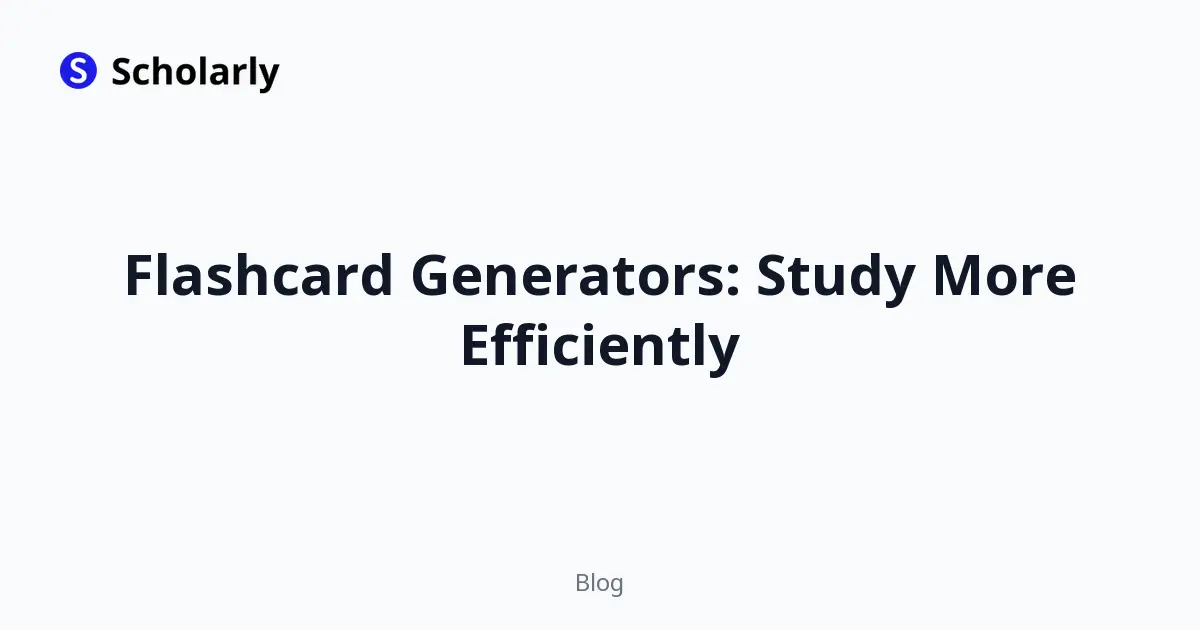 Flashcard Generators: Study More Efficiently editorial illustration