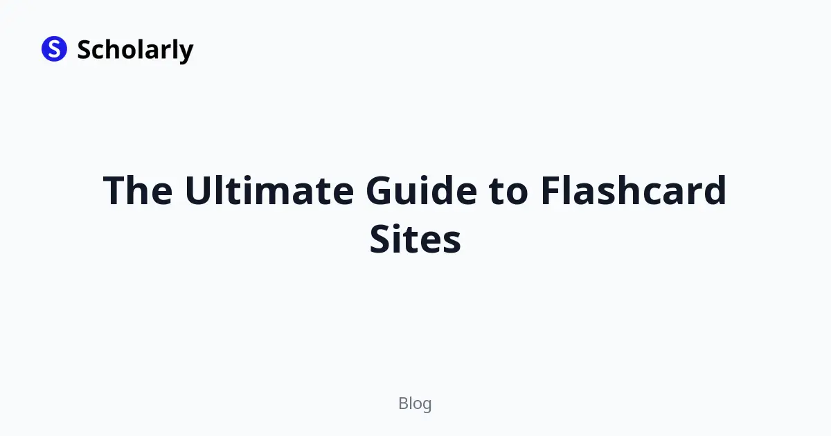 The Ultimate Guide to Flashcard Sites
