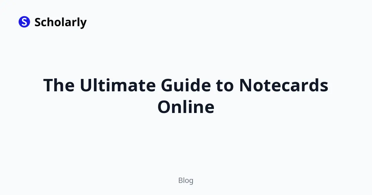 The Ultimate Guide to Notecards Online