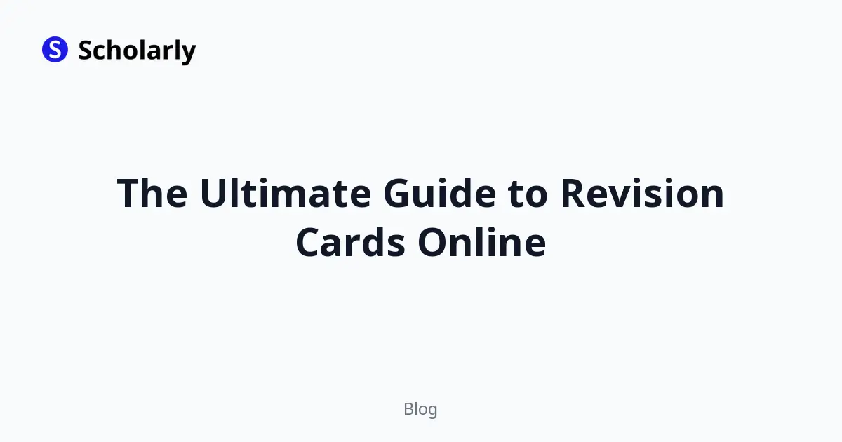The Ultimate Guide to Revision Cards Online editorial illustration
