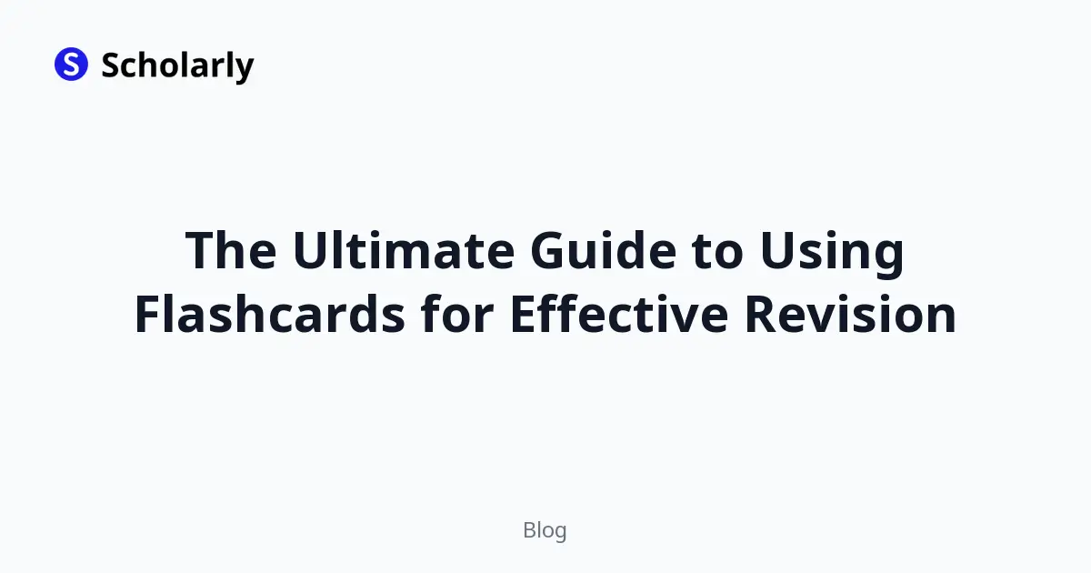 The Ultimate Guide to Using Flashcards for Effective Revision editorial illustration