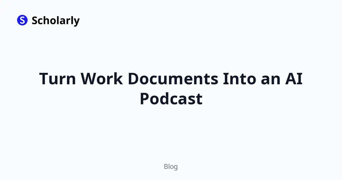 Turn Work Documents Into an AI Podcast editorial illustration
