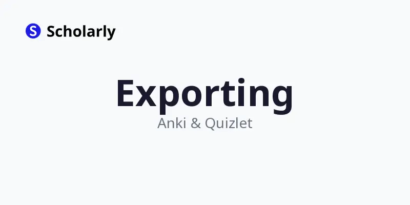 Exporting Flashcards