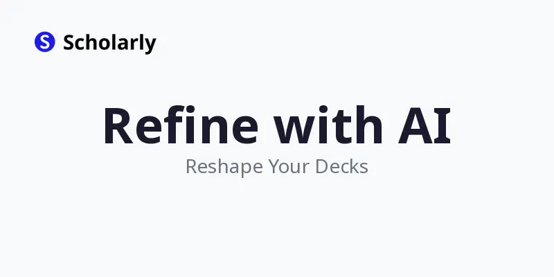 Refine Flashcards with AI
